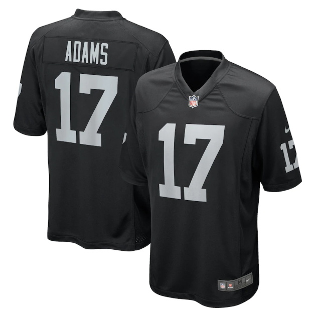 mens nike davante adams black las vegas raiders game jersey